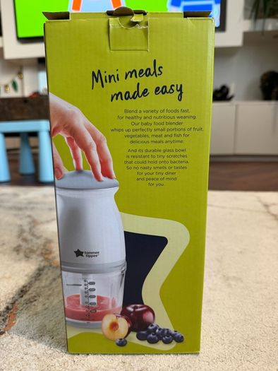 TOMMEE TIPPEE Quick-Chop Mini Baby Food Blender - White