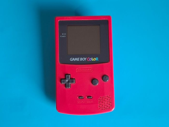 Gameboy Color with Pokemon Red
