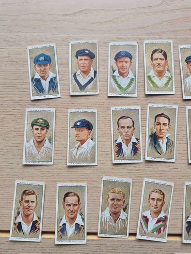 Cricketers 1934 serie of 50 full Set John Players  Cigarette Cards