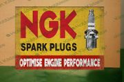 NGK spark plug reproduction advert tin sign