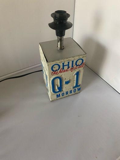 US Reg Plate table lamp