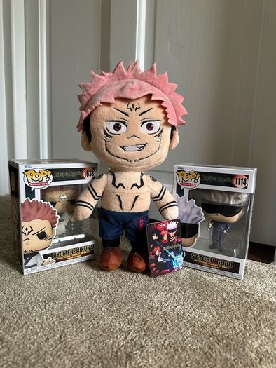 Jujutsu Kaisen Bundle | Official Sukuna Plush & Sukuna & Gojo Funko Pops