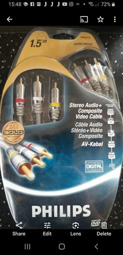 Philips stereo Audio+ Composite Video Cableable