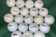 (20) White random branded golf balls