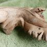 Unusual hand carved wooden lizard on exotic tree branch Image 4