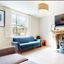 Ringo Small Sofa in Blue / Green velvet Image 5