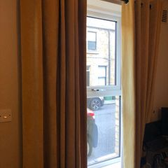 90 x 90 mustard curtains