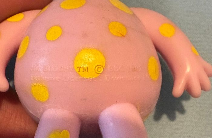 Vintage Retro Keyring Key RING Plastic Mr Blobby TV Show Noel Edmunds Blooby
