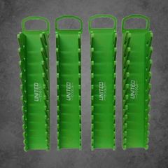 United Tools 4 Piece Magnetic Spanner Organiser Wrench Holder Rack Set