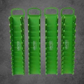 United Tools 4 Piece Magnetic Spanner Organiser Wrench Holder Rack Set