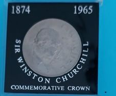U.K. CHURCHILL CROWN COIN in uncirculated condition