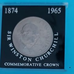 U.K. CHURCHILL CROWN COIN in uncirculated condition