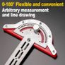 Precision Metal Angle Ruler - Adjustable Rotation Head, Metric/Imperial Measurements, Waterproof & Rustproof, Ideal for Carpentry & Woodworking Projects, Wall-Mounted Storage Cover not included Image 4