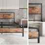 King Size Bed Frame with Wooden Headboard Image 6