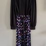 Love & Roses UK 16 Black Pleated Midi Dress Abstract Leopard Print Belted  Brand new with tags. Image 6