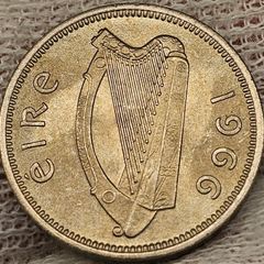 Ireland 1966 3d Threepence Beautiful Uncirculated Lustrous