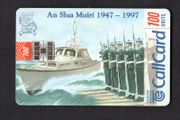 1997 Ireland 100 unit 50th Anniversary (1947-1997) of An Slua Muiri (the name given to the Irish Reserve Naval Force prior to 2005) (Schlumberger SC7) Call Card Used