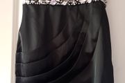 black dress with crystals rhinestones  size s new
