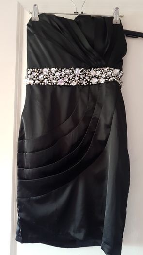 black dress with crystals rhinestones  size s new