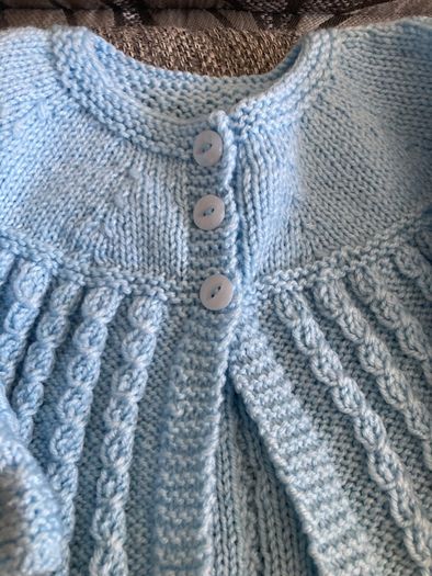 Blue matinee coat