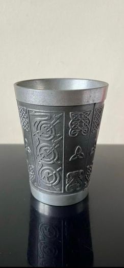 Vintage Mullingar pewter cup 10.5cm