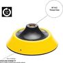 GLASS POLISH 12620 Rotary Backing Pad with Hook and Loop, Sanding, Polishing Backer | Thread M14x2 | 125mm Image 3