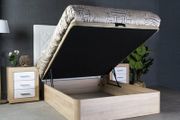 Oak Ottoman Storage Bed Stylish Space, King size
