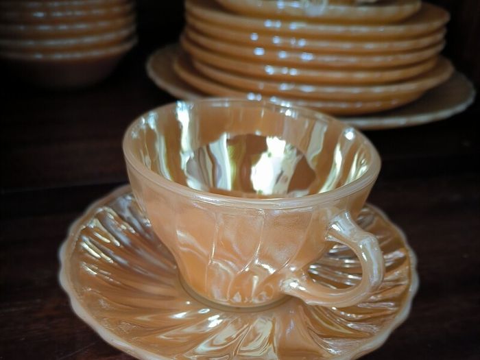 Fire King Peach Lustre Vintage Anchor Hocking