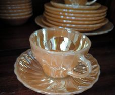 Fire King Peach Lustre Vintage Anchor Hocking