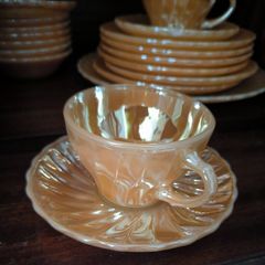 Fire King Peach Lustre Vintage Anchor Hocking