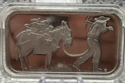 1oz Fine 999 Silver Bullion Prospector Bar.