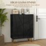 Narrow Shoe Storage Cabinet with Soft-Close Hinges and Adjustable Shelves for 15-20 Pairs of Shoes Image 5
