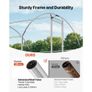 Large Metal Chicken Coop 3 x 3.97 x 2 m Walk-in Chicken Run House, Doom Roof Hen House Enclosure with Cover and Security Lock, Outdoor Duck Rabbit Cage Poultry Pen for Backyard, Farm, Yard Use Image 7