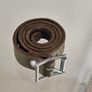 Vintage Swiss Army Military Issued Utility Leather Belt 1960s Image 3