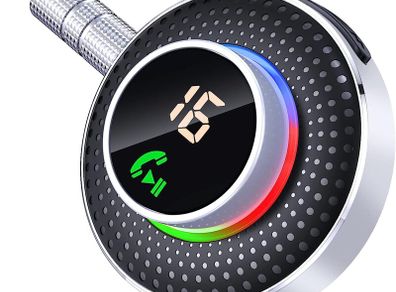 Bluetooth Receiver 3.5mm, [Enlarged Button & LED Display Screen] Aux Bluetooth Adapter for Car, Bluetooth 5.3 Car Adapter for Car Stereo/Home Stereo/Headphones, Support Siri/Hands-free call