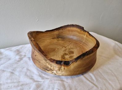 Hand crafted natural edge Ash bowl