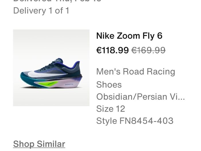 Brand new Nike Zoom Fly 6 shoes