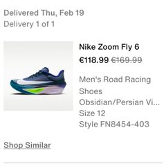 Brand new Nike Zoom Fly 6 shoes