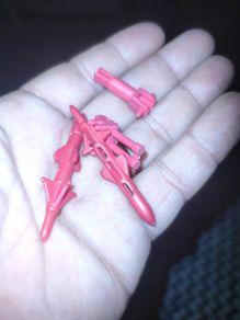 GI Joe Cobra Ferret ATV GUN MOUNT post original 1985 vehicle weapon red part