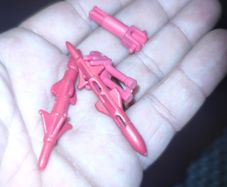 GI Joe Cobra Ferret ATV GUN MOUNT post original 1985 vehicle weapon red part