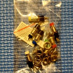 8 pcs 7mm Threaded 2-Pin Momentary Push Button Switch, Multiple Random Colors, new, unopened.