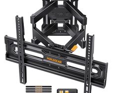 Perlegear full motion TV Wall + Sound bar Bracket for 26-65 inch TVs