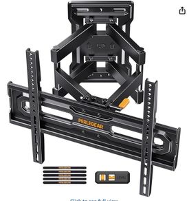 Perlegear full motion TV Wall + Sound bar Bracket for 26-65 inch TVs
