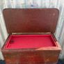 Vintage Kitsch vinyl covered sowing box stool with magazine rack c1950 Image 5