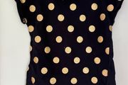 Cotton on kids girls navy &amp; gold polka dot T-shirt Age 2 EUC