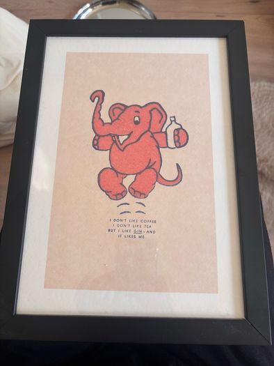 Framed vintage art print