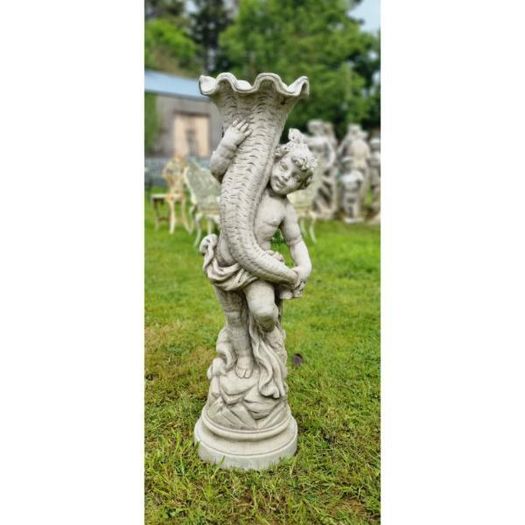 Bird Bath Large Cherub GL BB043