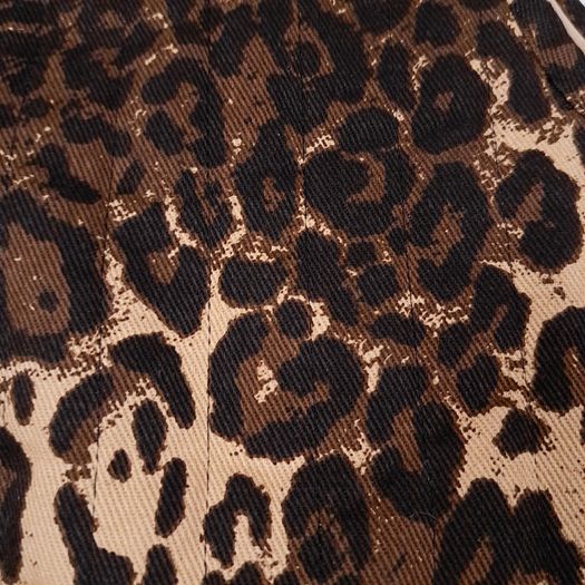Rowen Avenue Brown Tan Leopard Print Tie-Front Cotton Waistcoat Gilet 12-14UK/40-42EU