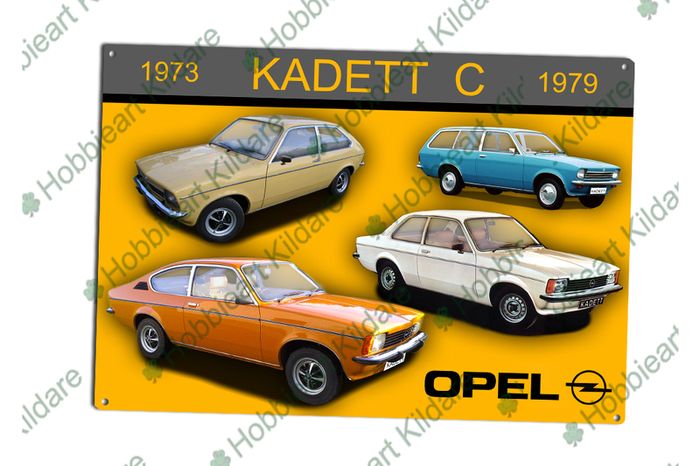 Opel Kadett C classic car tin metal sign