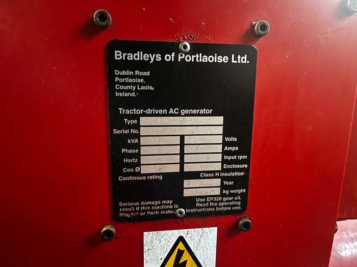 PTO driven generator for tractor
